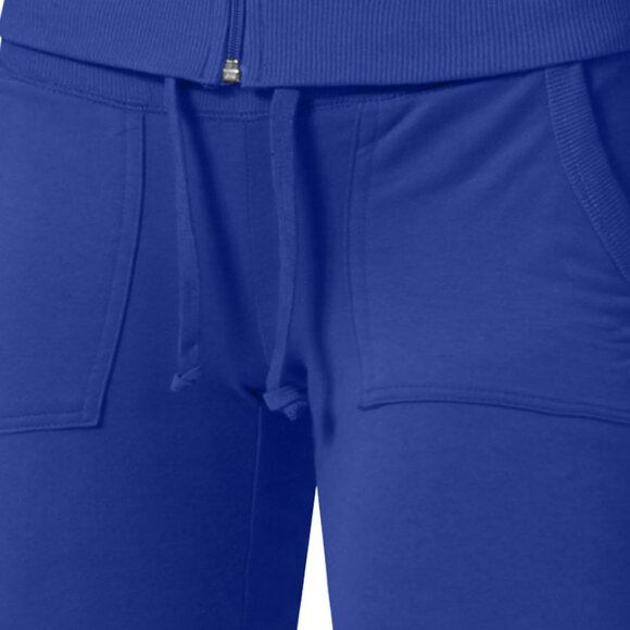 Chic Women's Royal Blue Zip-Up Hoodie Tracksuit Set S-3XL for Every Occasion - Picture 5 of 5